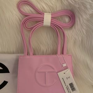 Telfar small shopping bag bubblegum pink